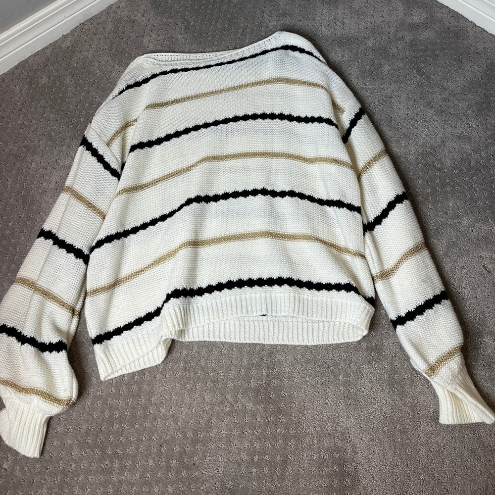 Francesca’s Gold and Black sweater